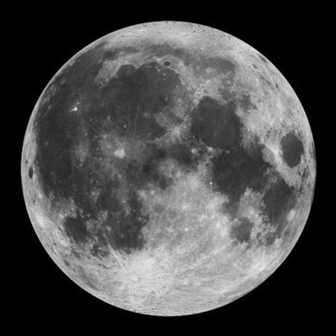 The Moon photographed by NASA