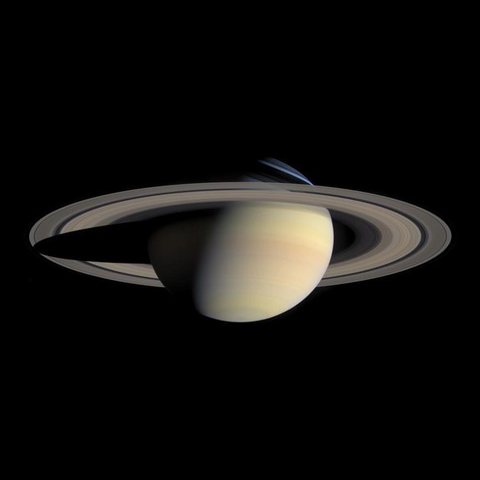 Saturn photographed by NASA